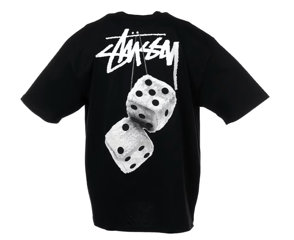 STÜSSY FUZZY DICE TEE BLACK