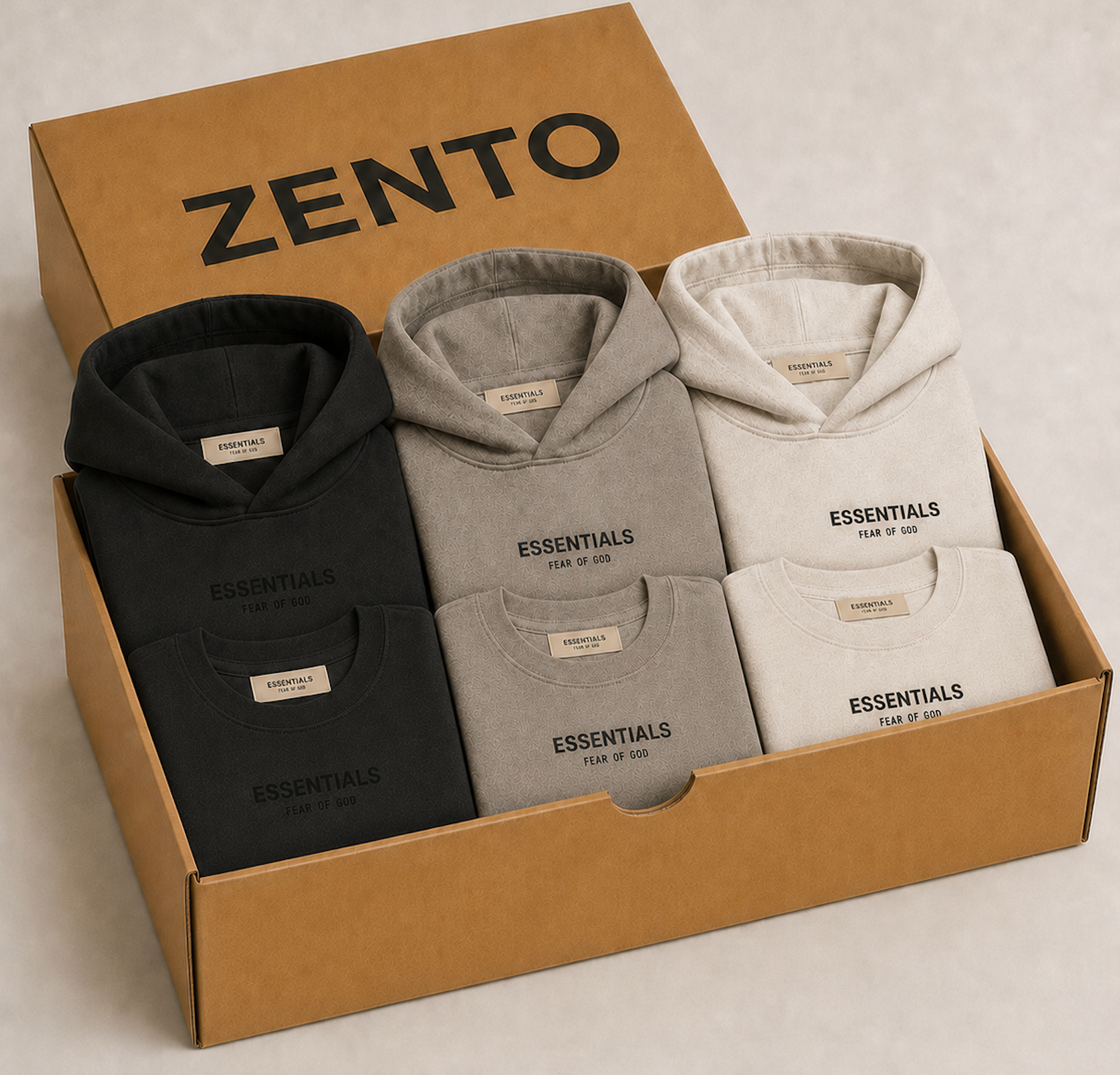 PACK 3 HOODIES Y 3 PLAYERAS ESSENTIALS