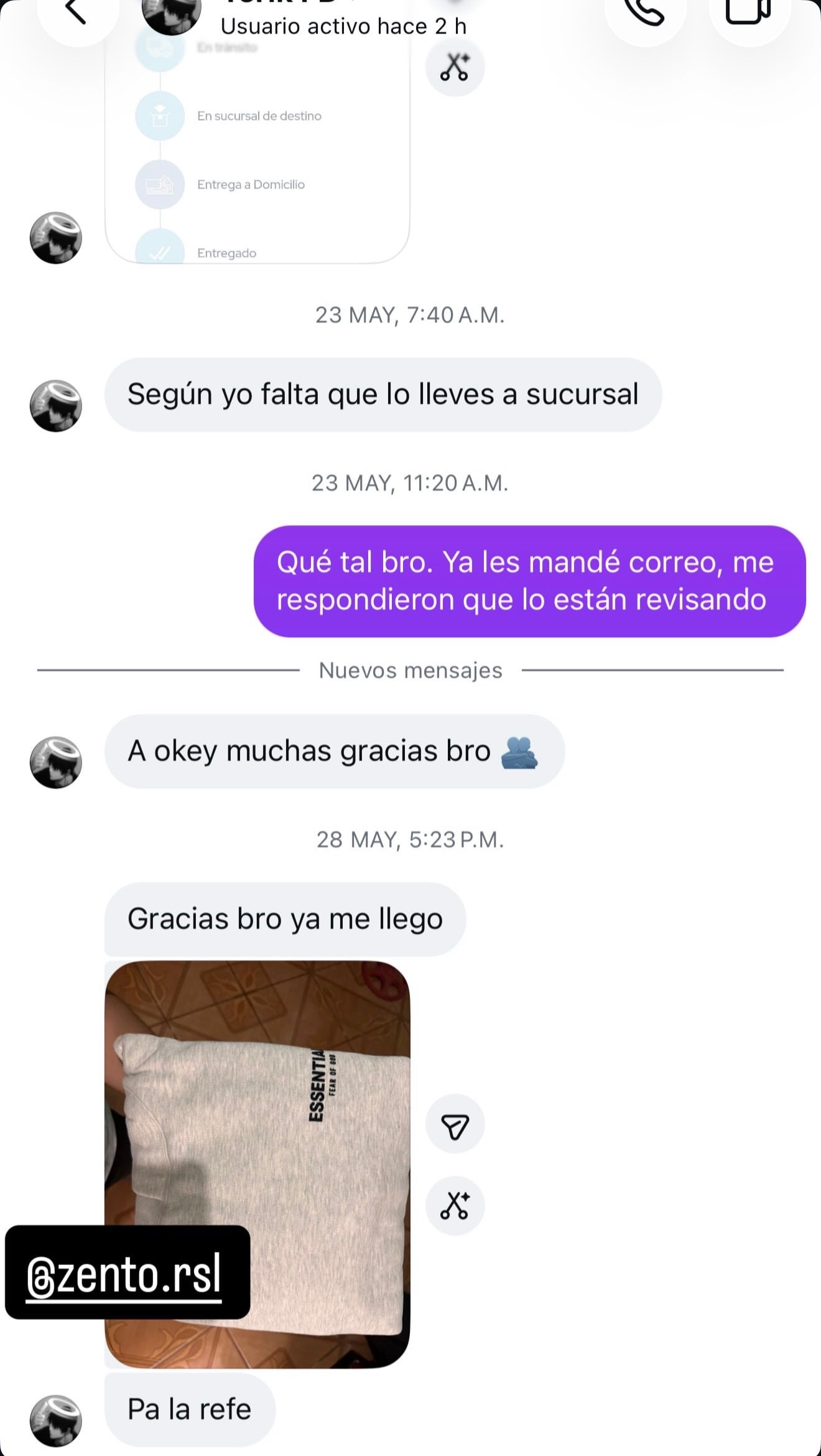 Referencia de cliente Zento