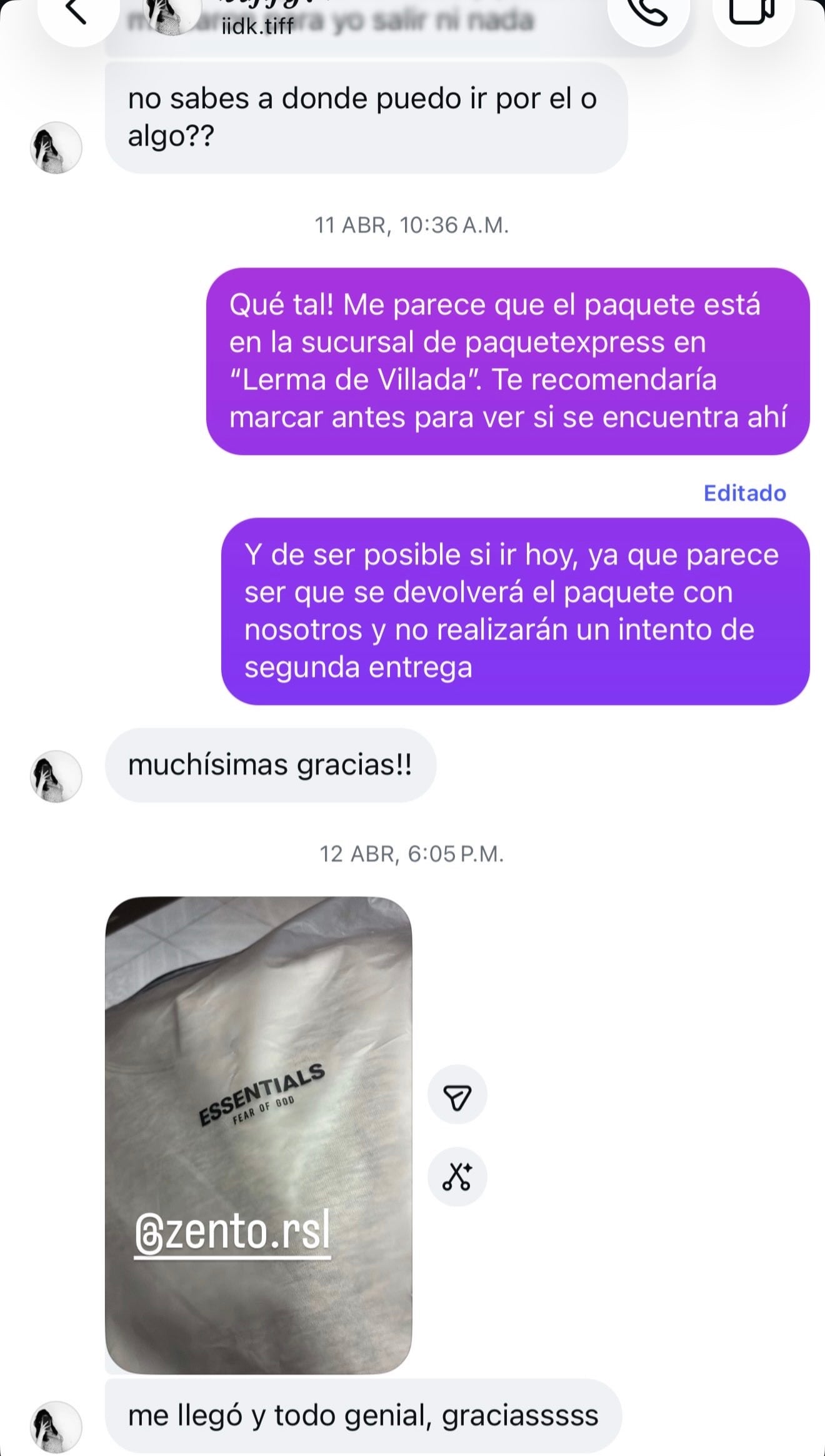 Referencia de cliente Zento