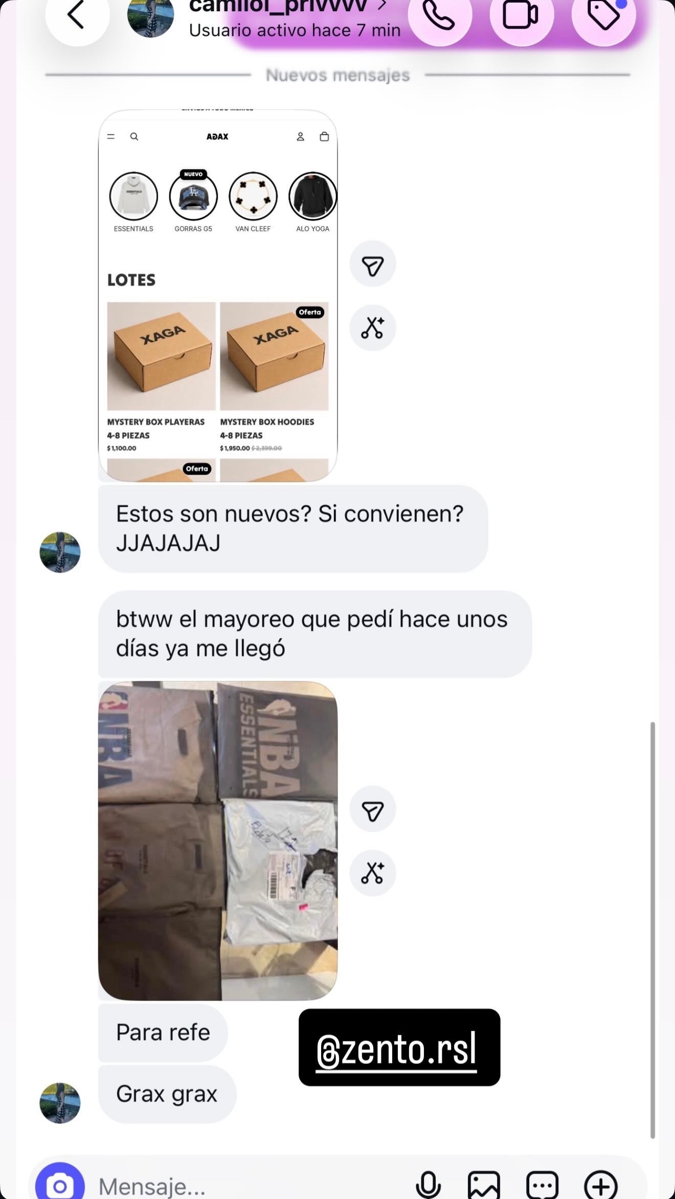 Referencia de cliente Zento
